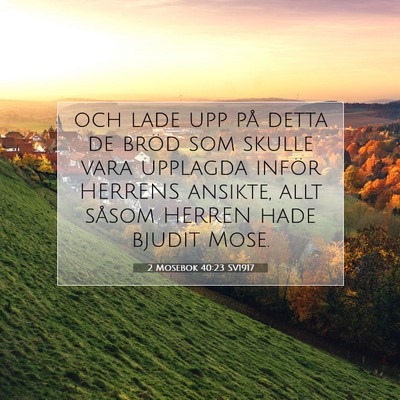 2 Mosebok 40:23 Bibelvers Förklarad