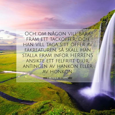 3 Mosebok 3:1 SV1917 Bild av bibelvers