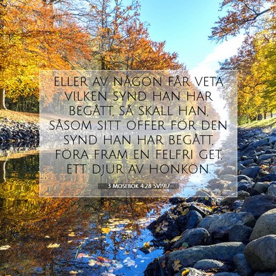 3 Mosebok 4:28 Bibelvers Förklarad
