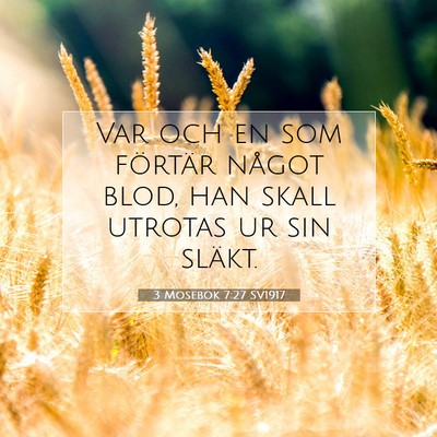 3 Mosebok 7:27 Bibelvers Förklarad