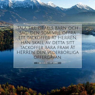 3 Mosebok 7:29 Bibelvers Förklarad