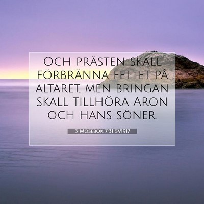 3 Mosebok 7:31 Bibelvers Förklarad