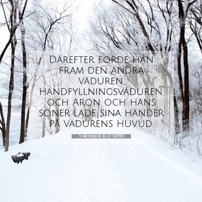 3 Mosebok 8:22 SV1917 Bild av bibelvers