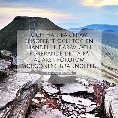 3 Mosebok 9:17 SV1917 Bild av bibelvers