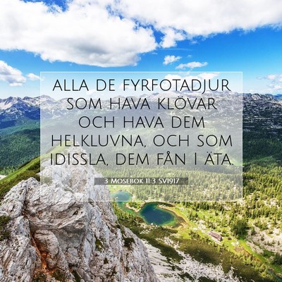 3 Mosebok 11:3 Bibelvers Förklarad