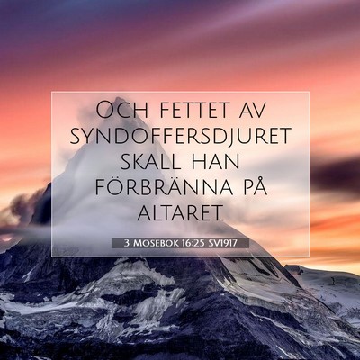 3 Mosebok 16:25 SV1917 Bild av bibelvers