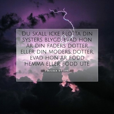 3 Mosebok 18:9 Bibelvers Förklarad