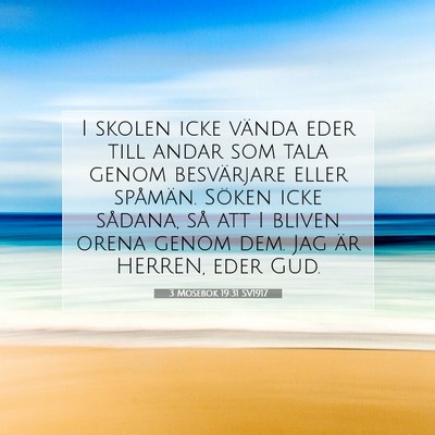 3 Mosebok 19:31 Bibelvers Förklarad