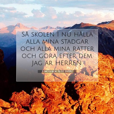 3 Mosebok 19:37 Bibelvers Förklarad