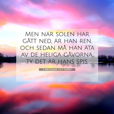 3 Mosebok 22:7 Bibelvers Förklarad