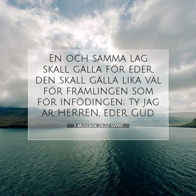 3 Mosebok 24:22 Bibelvers Förklarad