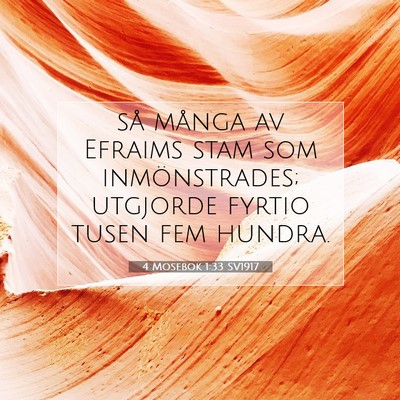 4 Mosebok 1:33 SV1917 Bild av bibelvers
