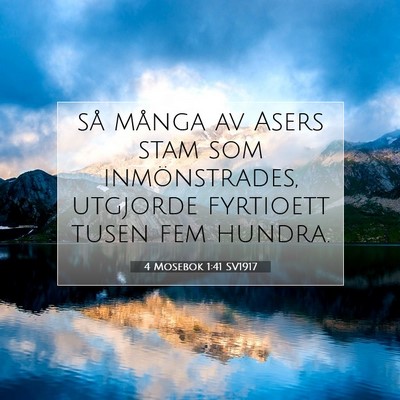 4 Mosebok 1:41 SV1917 Bild av bibelvers