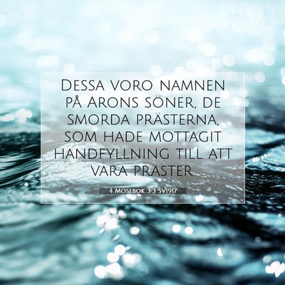 4 Mosebok 3:3 Bibelvers Förklarad