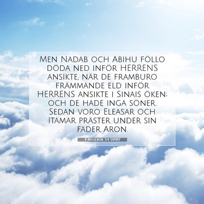 4 Mosebok 3:4 Bibelvers Förklarad