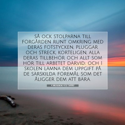 4 Mosebok 4:32 Bibelvers Förklarad