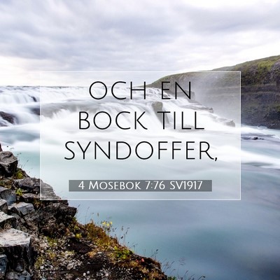 4 Mosebok 7:76 Bibelvers Förklarad