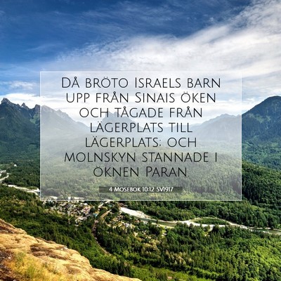 4 Mosebok 10:12 SV1917 Bild av bibelvers