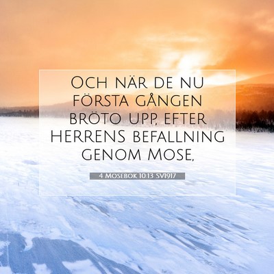 4 Mosebok 10:13 Bibelvers Förklarad