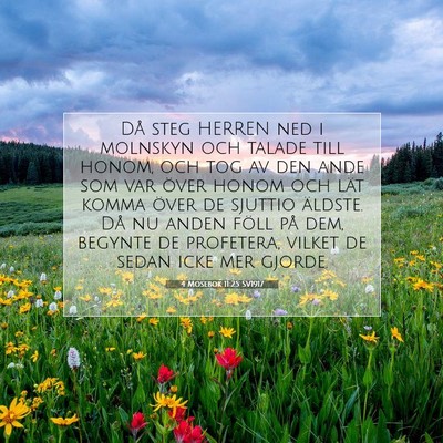 4 Mosebok 11:25 SV1917 Bild av bibelvers