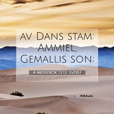 4 Mosebok 13:13 Bibelvers Förklarad