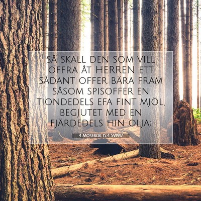4 Mosebok 15:4 SV1917 Bild av bibelvers