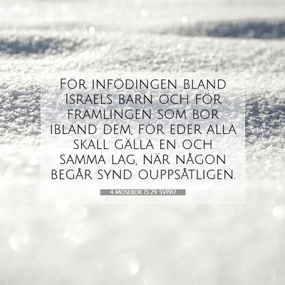 4 Mosebok 15:29 Bibelvers Förklarad