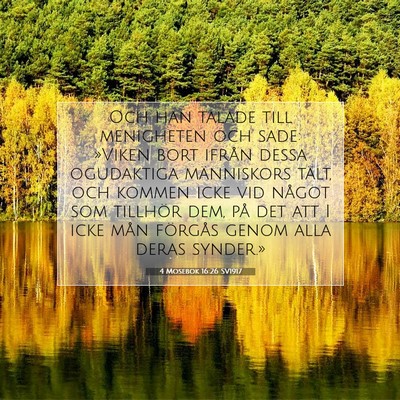 4 Mosebok 16:26 Bibelvers Förklarad