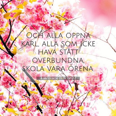 4 Mosebok 19:15 Bibelvers Förklarad