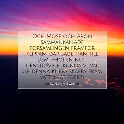 4 Mosebok 20:10 SV1917 Bild av bibelvers