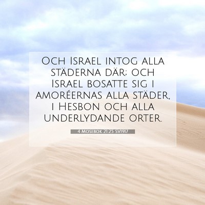 4 Mosebok 21:25 Bibelvers Förklarad