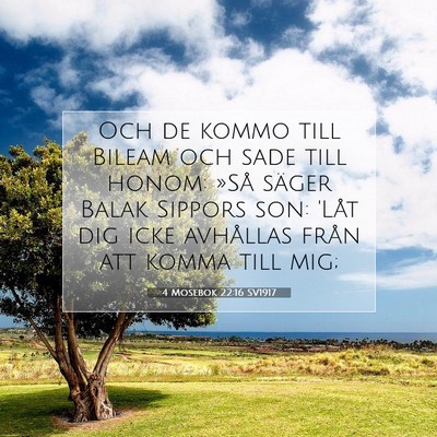 4 Mosebok 22:16 Bibelvers Förklarad