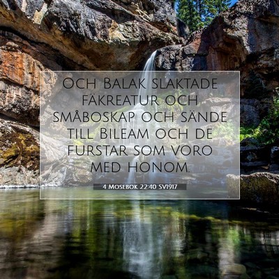 4 Mosebok 22:40 Bibelvers Förklarad