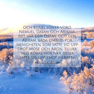 4 Mosebok 26:9 SV1917 Bild av bibelvers