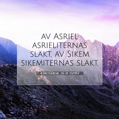 4 Mosebok 26:31 Bibelvers Förklarad