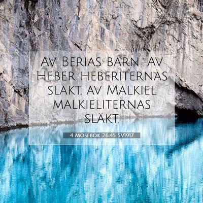 4 Mosebok 26:45 Bibelvers Förklarad
