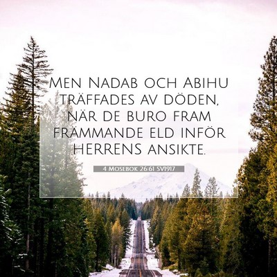 4 Mosebok 26:61 SV1917 Bild av bibelvers