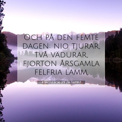 4 Mosebok 29:26 Bibelvers Förklarad