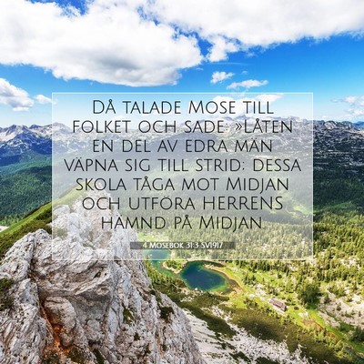 4 Mosebok 31:3 SV1917 Bild av bibelvers