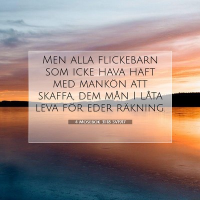 4 Mosebok 31:18 SV1917 Bild av bibelvers