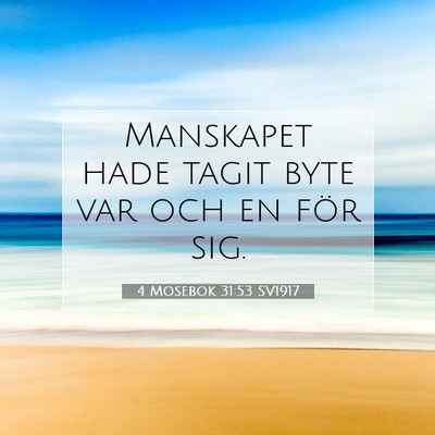 4 Mosebok 31:53 Bibelvers Förklarad