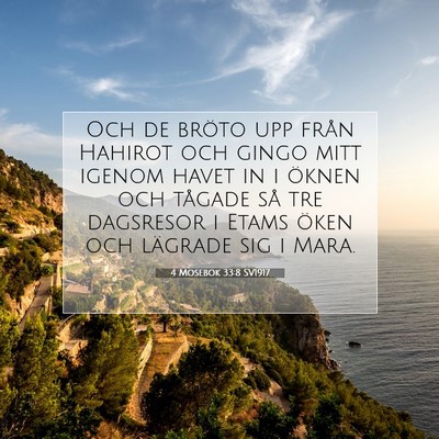 4 Mosebok 33:8 SV1917 Bild av bibelvers