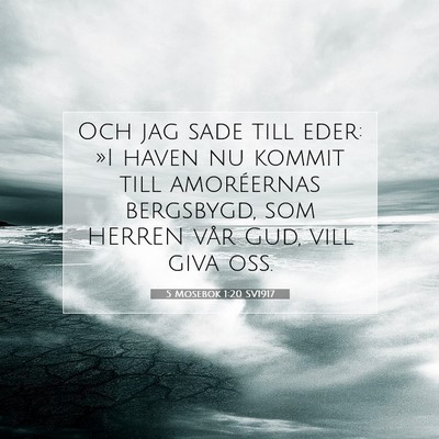 5 Mosebok 1:20 SV1917 Bild av bibelvers