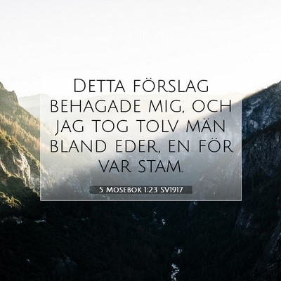 5 Mosebok 1:23 SV1917 Bild av bibelvers