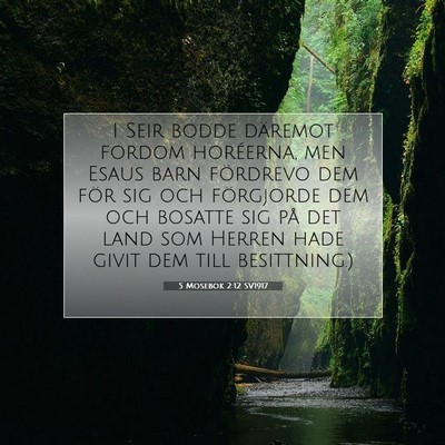5 Mosebok 2:12 Bibelvers Förklarad