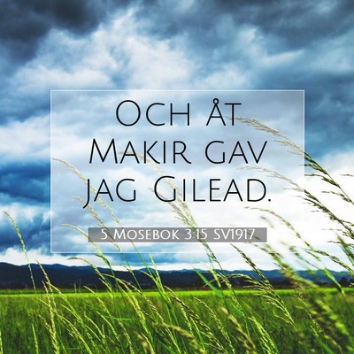 5 Mosebok 3:15 Bibelvers Förklarad