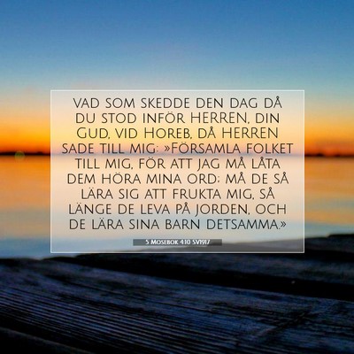 5 Mosebok 4:10 SV1917 Bild av bibelvers