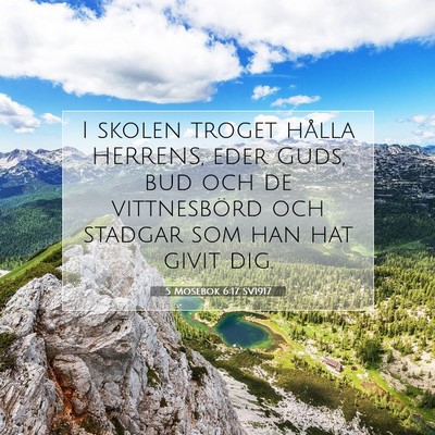 5 Mosebok 6:17 SV1917 Bild av bibelvers