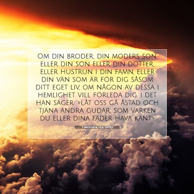 5 Mosebok 13:6 SV1917 Bild av bibelvers