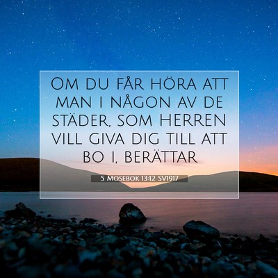 5 Mosebok 13:12 Bibelvers Förklarad